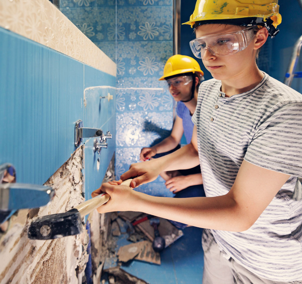 Bouw- en sloopafval container